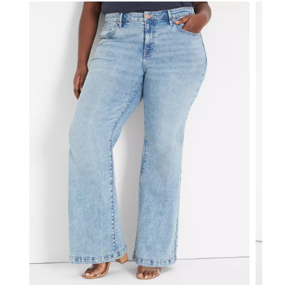 SALE Lane Bryant Signature Fit Mid-Rise Boot Jean Light Wash Sz 20 NWT